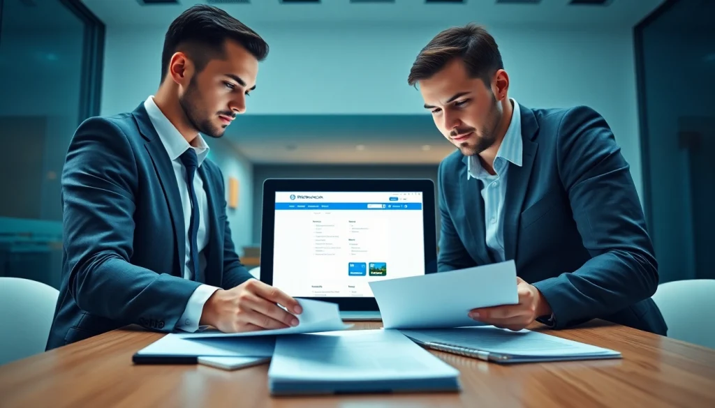 Verify brokers and financial advisors using FINRA BrokerCheck in a professional office setting.