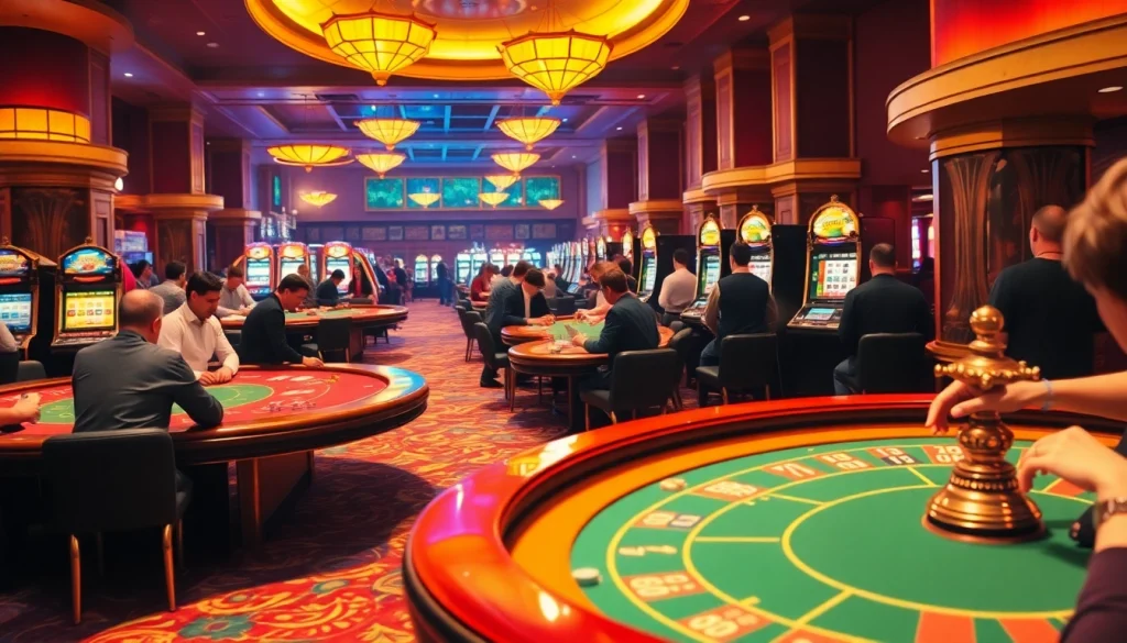 Experience the excitement of real casino action at https://tk88t.org/, featuring players engaging in thrilling games of poker and blackjack.