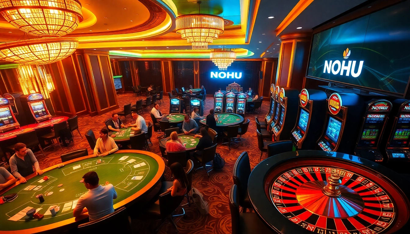 Guests experience high-stakes excitement at NOHU Casino, capturing thrilling poker action and spinning roulette.
